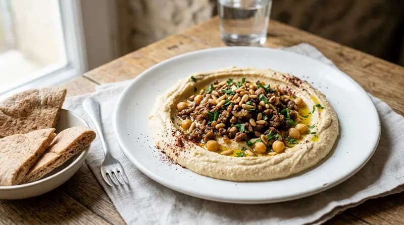 후무스 빌 라메 (Hummus Bil Lahme)