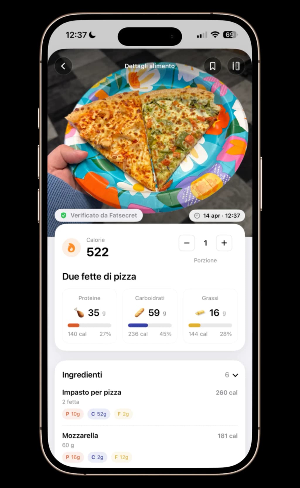 GAYA — Scatta una foto e ottieni risultati istantanei — ogni ingrediente identificato, ripartizione completa dei macro e feedback personalizzato del coach in meno di 15 secondi.