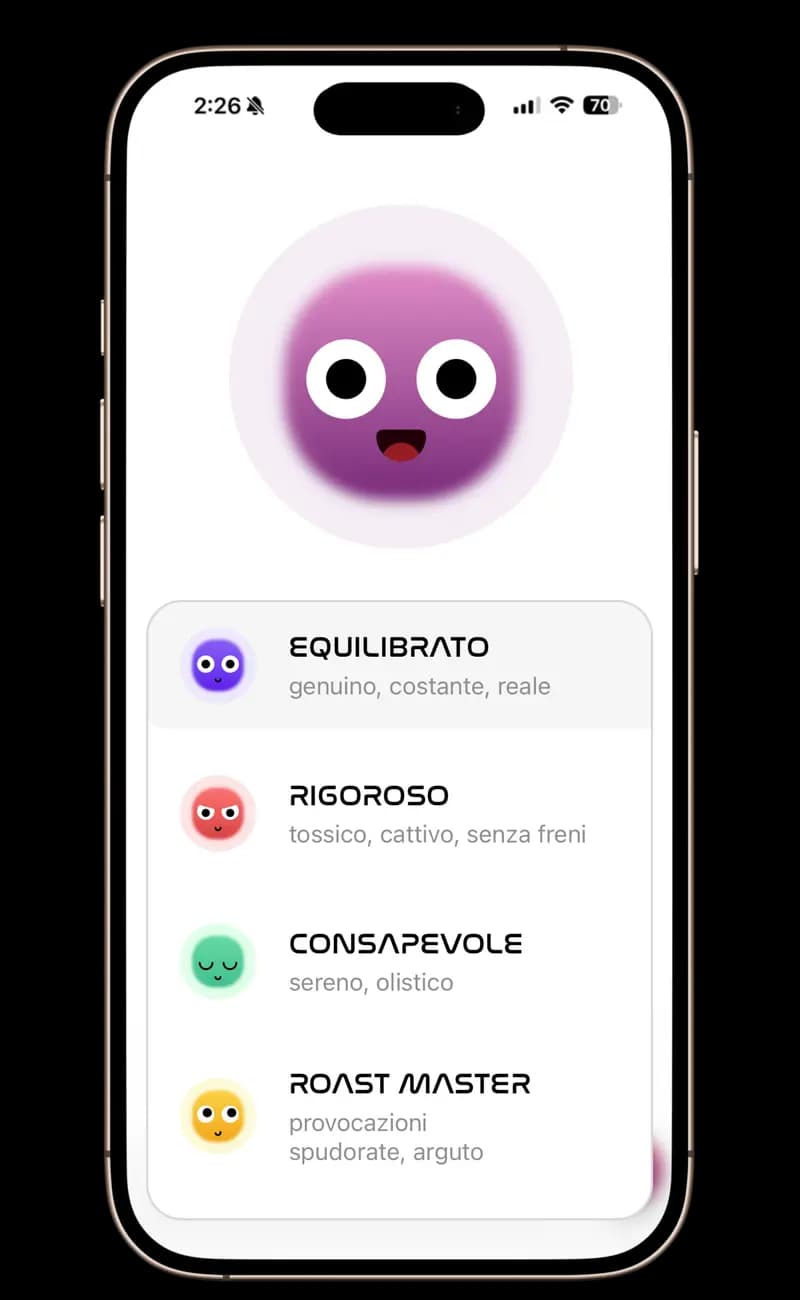 GAYA — Coach vocale AI privato 1-a-1 che analizza i tuoi dati nutrizionali effettivi e fornisce feedback personalizzati. Quattro personalità di coaching per adattarsi al tuo stile di motivazione.