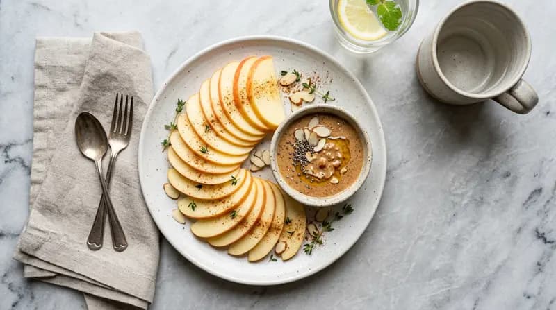 Apfel & Mandelmus Snack