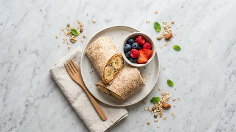 Wrap de mantequilla de maní y plátano