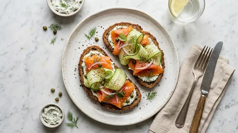 Segale con Salmone Affumicato e Cetriolo