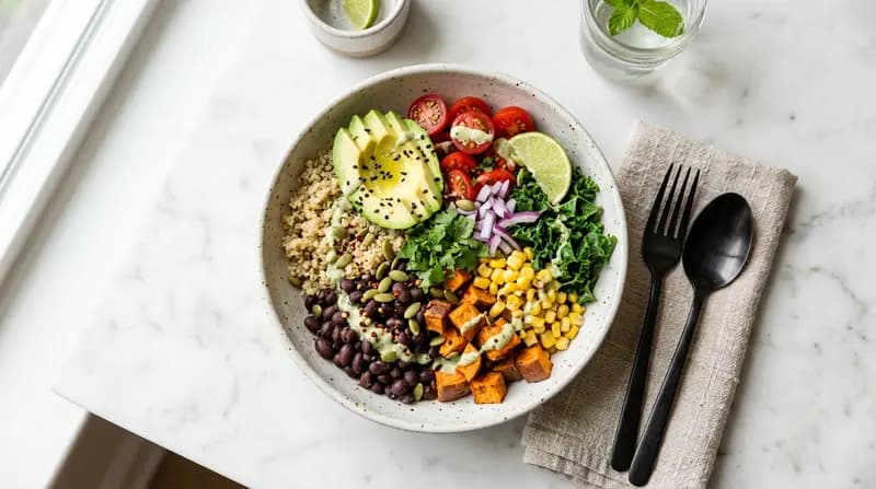 藜麥黑豆能量碗