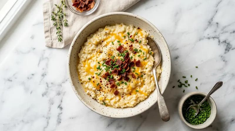 'Grits' de Coliflor con Queso