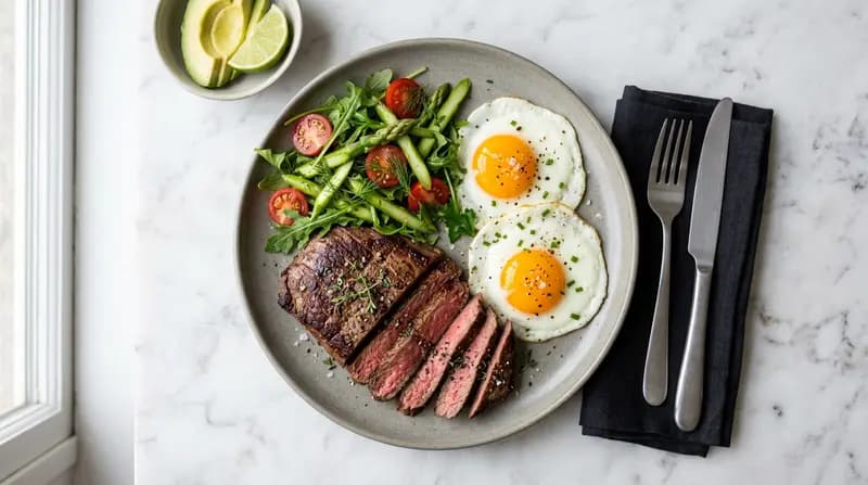 Bistec con Huevos