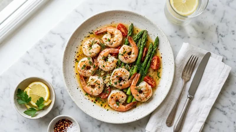 Zitronen-Knoblauch-Butter-Garnelen