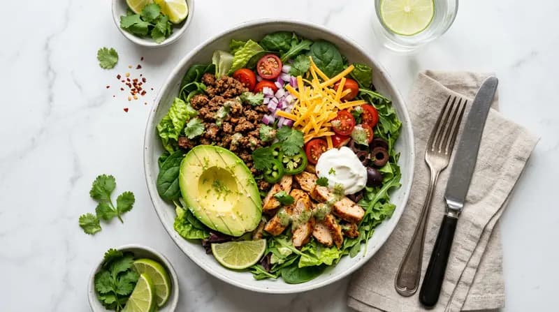 Salade Taco Keto à l'avocat