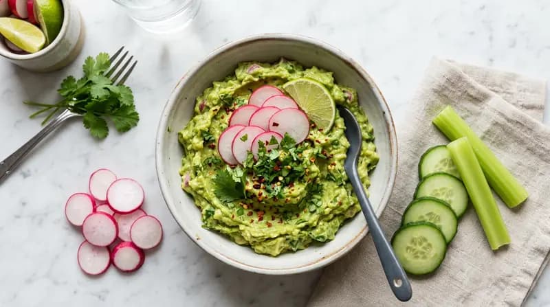 Guacamole con Fette di Ravanello