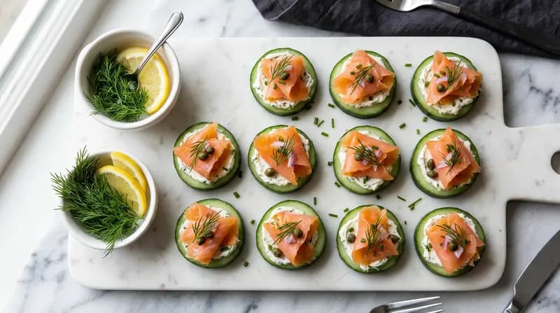 Cetriolo con Salmone Affumicato e Formaggio Spalmabile