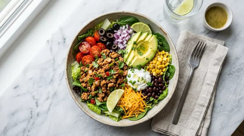 Taco Salad di Tacchino (Senza Tortilla)