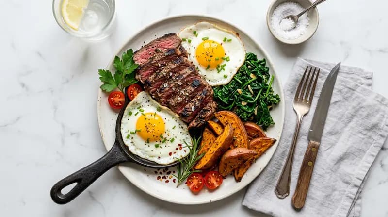 Steak- und Eier-Power-Teller