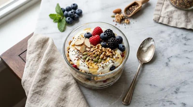 Griechischer Joghurt & Nuss-Parfait