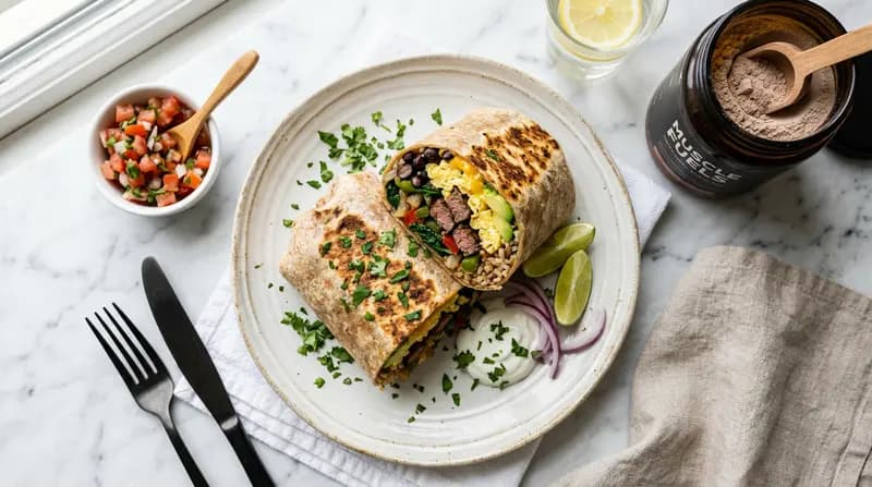 Muskel-Frühstücksburrito