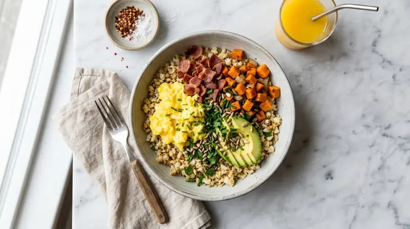 콜리플라워 라이스 조식 볼