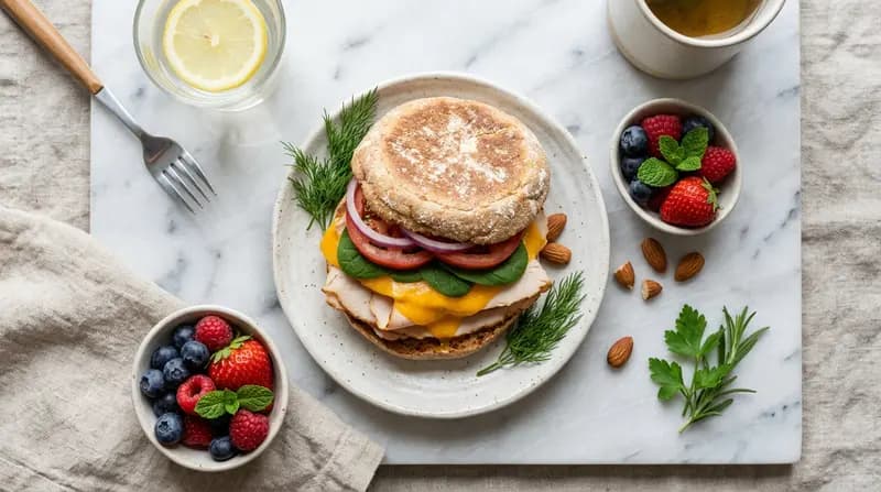 English Muffin mit Pute & Käse