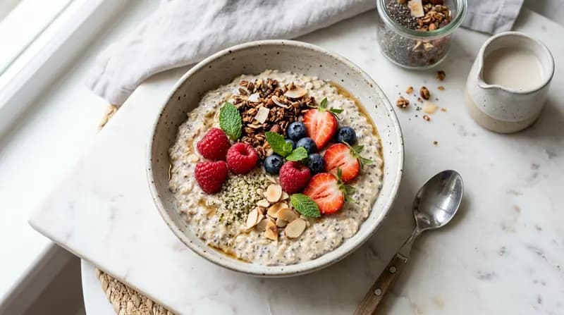 Overnight Oats com Frutas Vermelhas