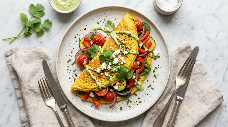 Omelete de Farinha de Grão-de-Bico