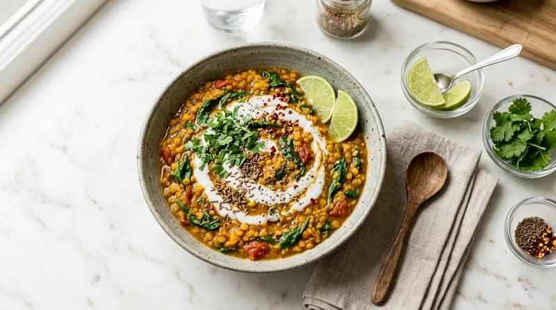 菠菜紅扁豆咖哩 (Dal)