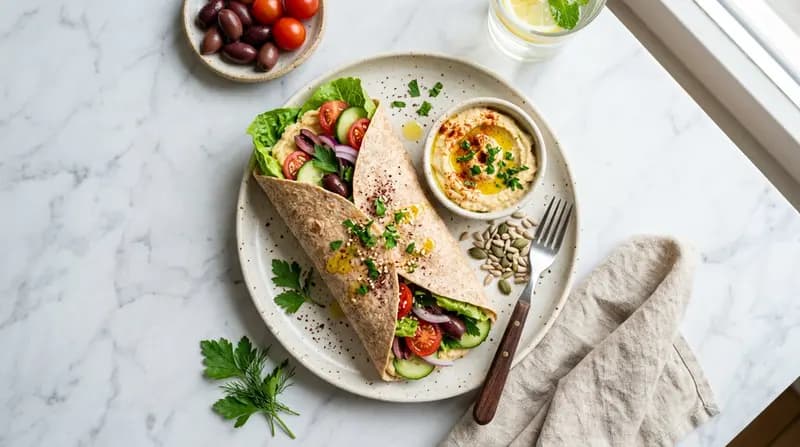 Wrap Mediterraneo all'Hummus