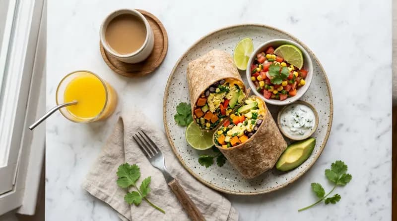 Burrito de Café da Manhã Vegetariano