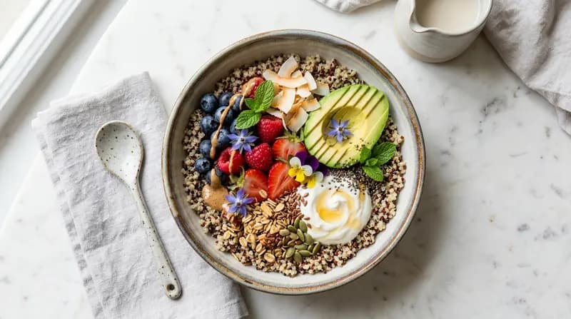 Bowl de Quinoa de Café da Manhã