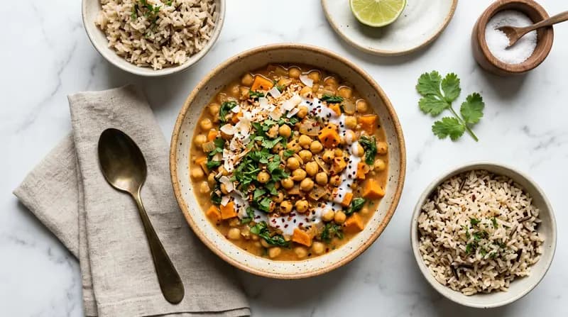 ひよこ豆とココナッツのカレー
