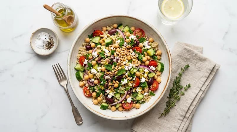 藜麥鷹嘴豆地中海沙拉
