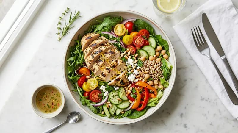 柠檬香烤鸡肉沙拉