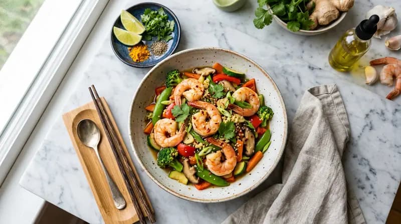 생강 마늘 새우 볶음