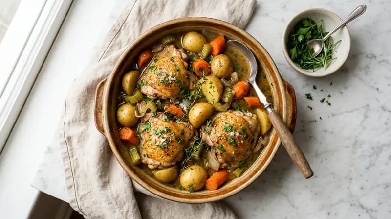 Cosce di Pollo e Patate in Slow Cooker