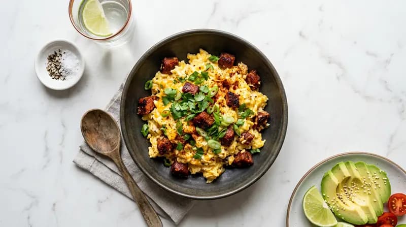 Huevos Revueltos con Chorizo