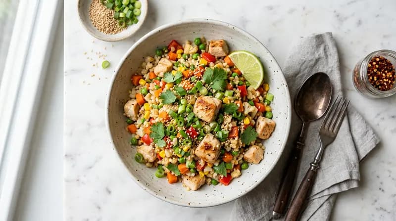 닭고기 컬리플라워 볶음밥