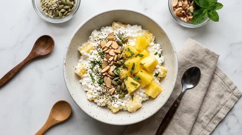 Fromage blanc et ananas