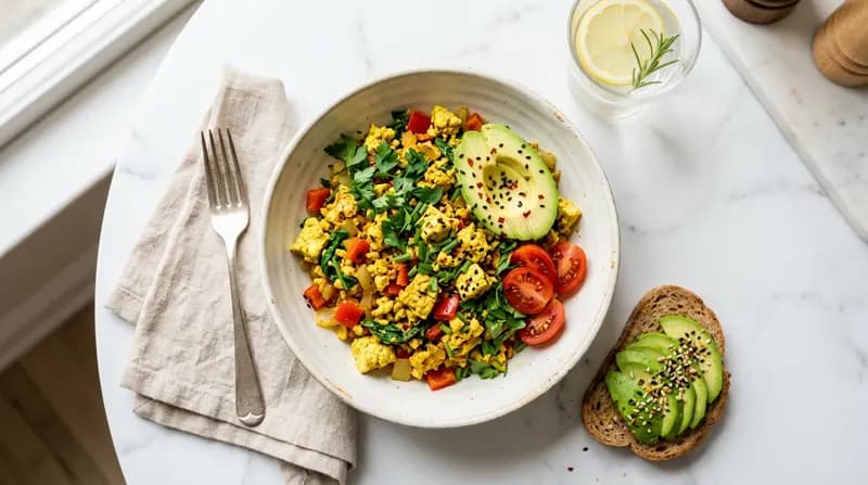 Tofu-Rührei mit Kurkuma