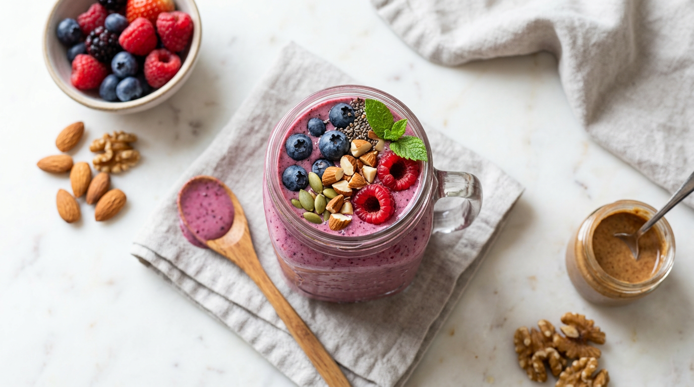 Berry and Nut Butter Smoothie
