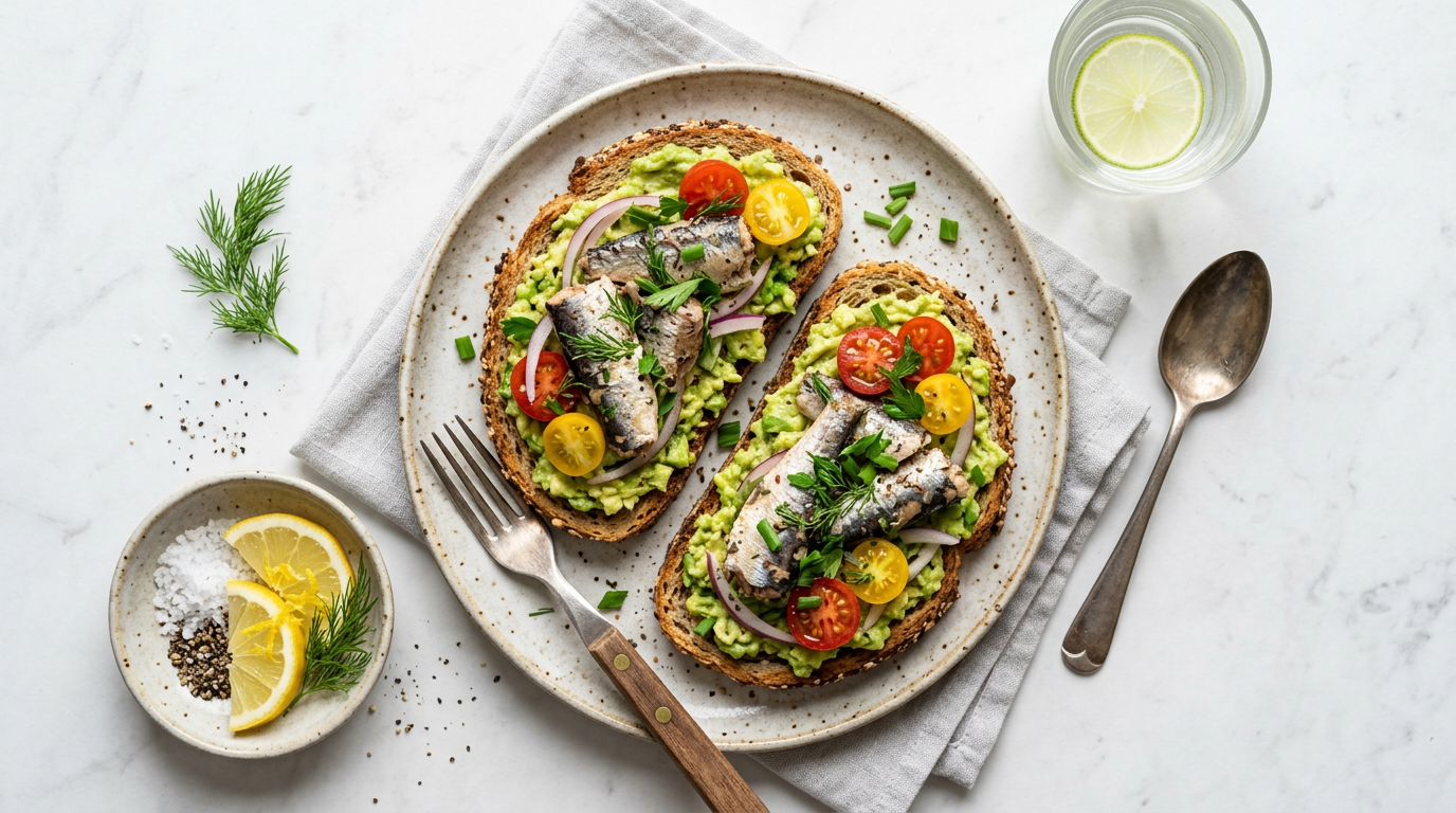 Sardines on Whole Grain Toast