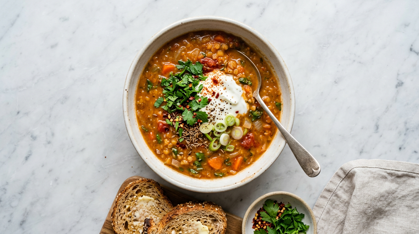 Red Lentil Breakfast Soup