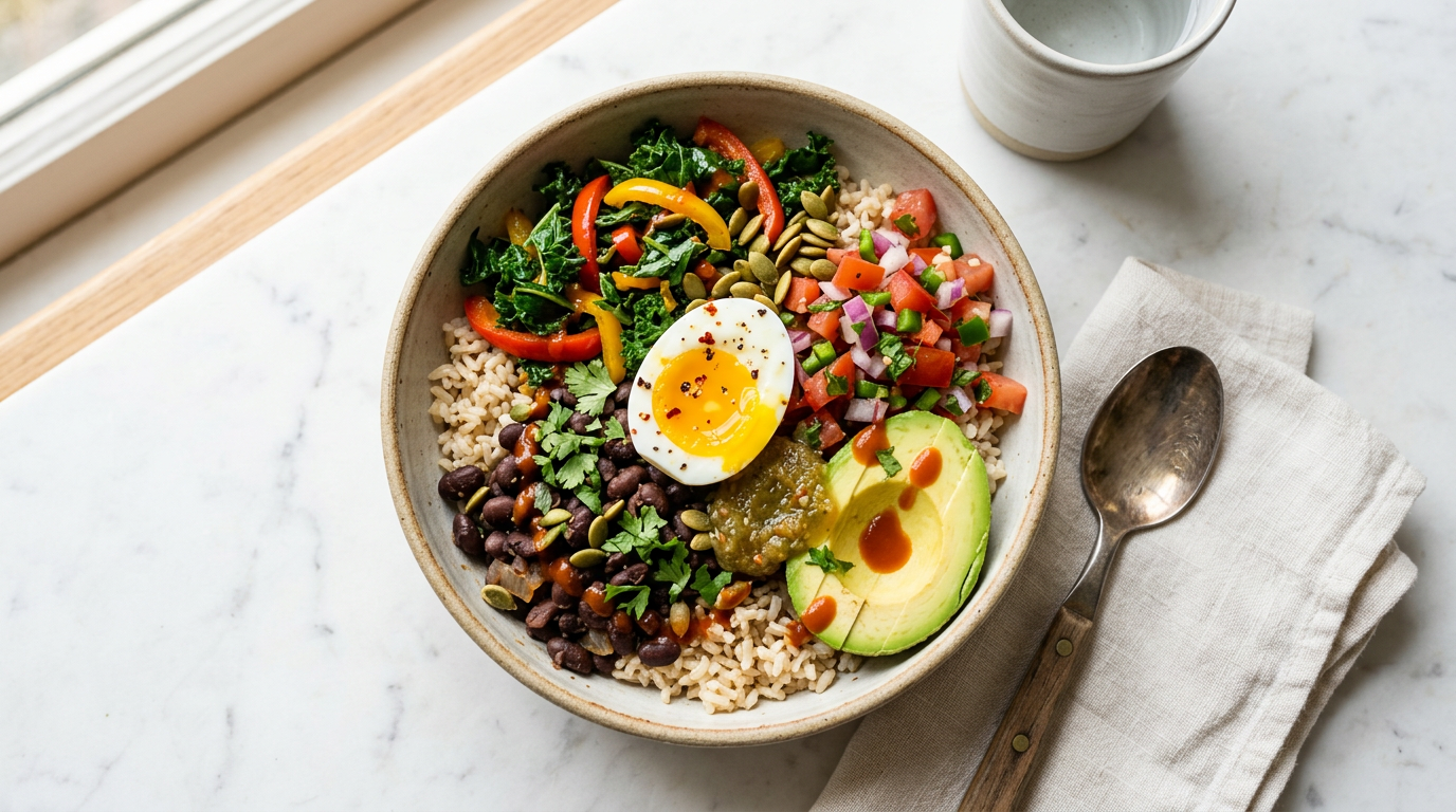 Rice and Beans Breakfast Bowl
