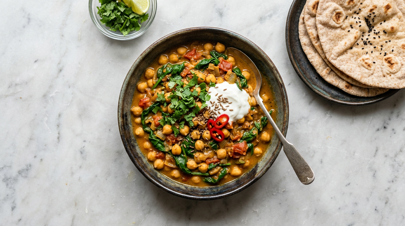 Chickpea and Spinach Curry
