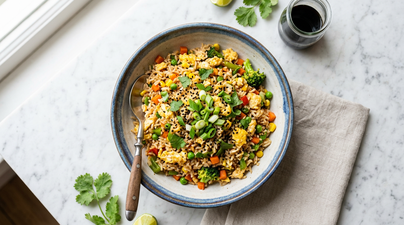 Vegetable Fried Rice with Egg