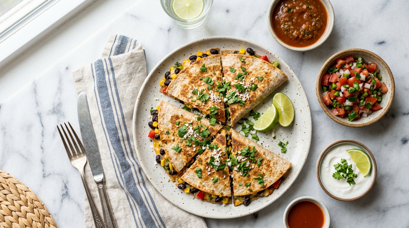 Black Bean and Corn Quesadillas
