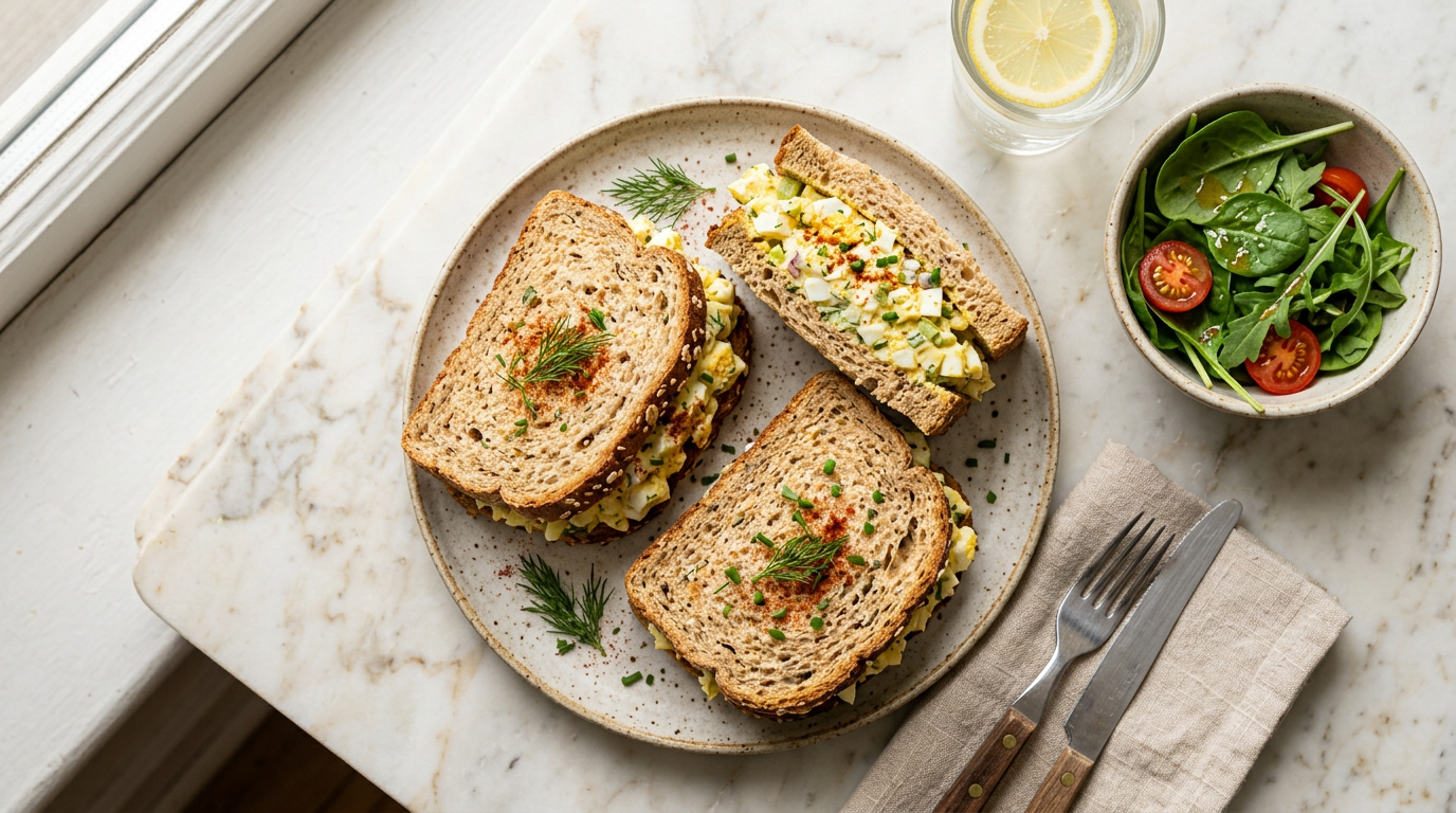 Egg Salad Sandwiches on Whole Wheat