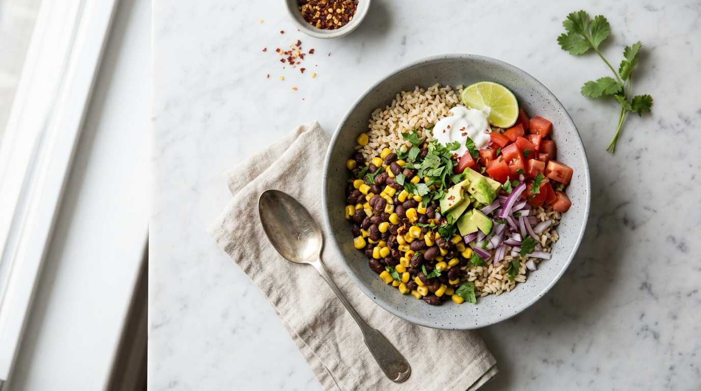 Black Bean & Corn Burrito Bowls