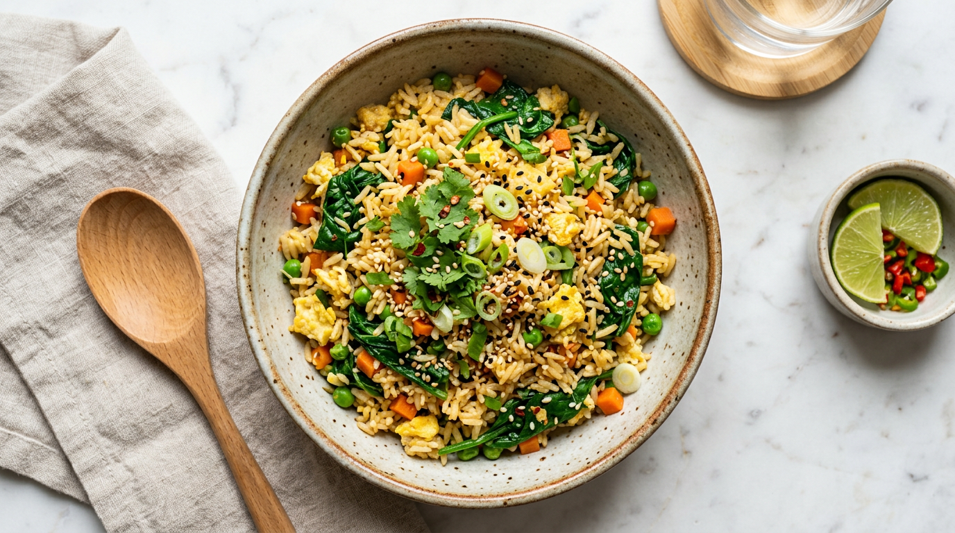 Egg & Spinach Fried Rice
