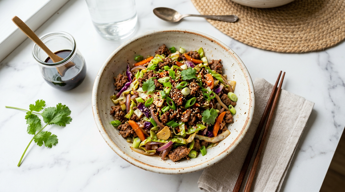 Cabbage & Ground Beef Stir-fry