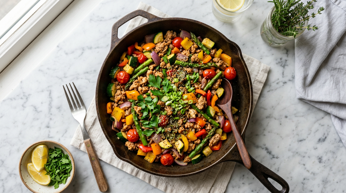 Turkey and Veggie Skillet