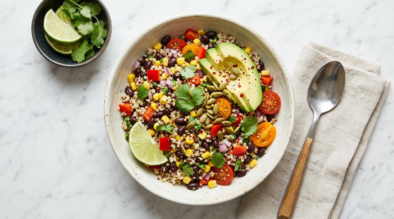 Quinoa Salad with Black Beans and Corn