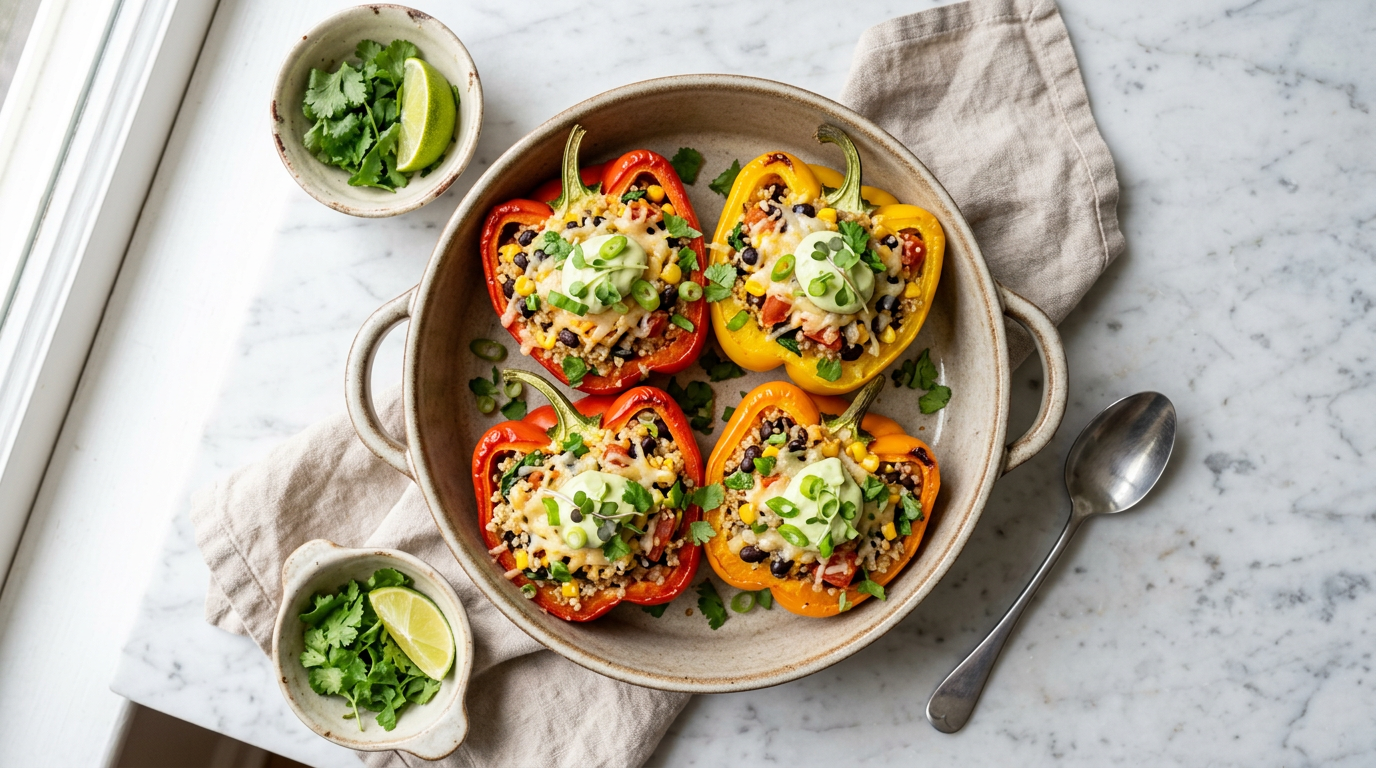 Stuffed Bell Peppers with Quinoa