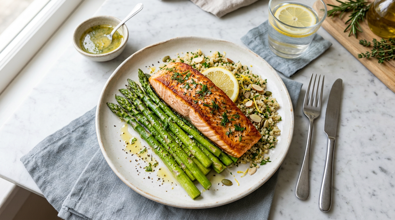 Pan-Seared Salmon with Asparagus