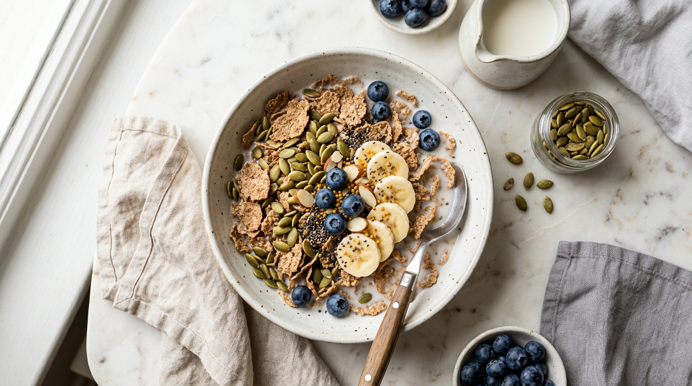 Bran Cereal with Pumpkin Seeds